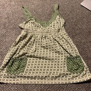 Energie Womens Y2K Babydoll green top with pockets